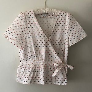 Madewell Peplum Wrap Blouse
